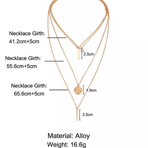 XOraxx Gold Layered necklace - Picture 2 of 7